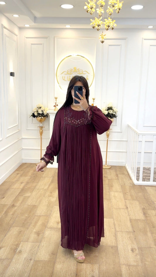 Robe tulle grenat