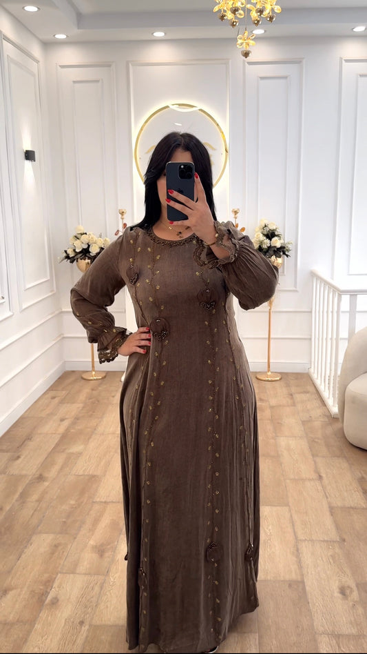 Robe cupra marron