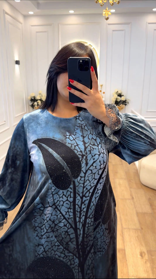 Robe bleu gris
